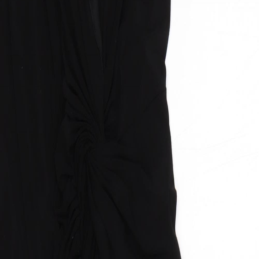 D Womens Black  Polyester A-Line  Size 18  V-Neck