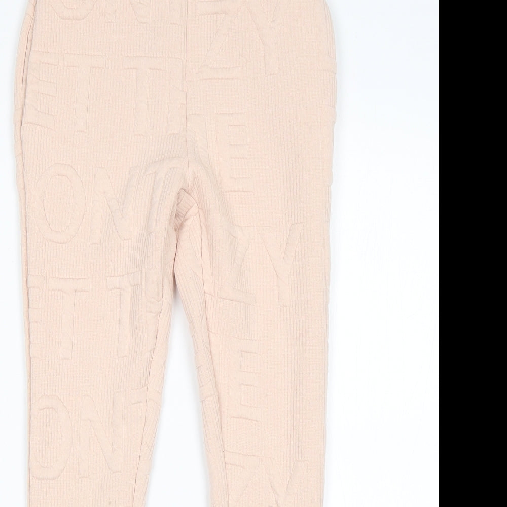 Matalan Girls Pink  Polyester Sweatpants Trousers Size 8 Years  Slim