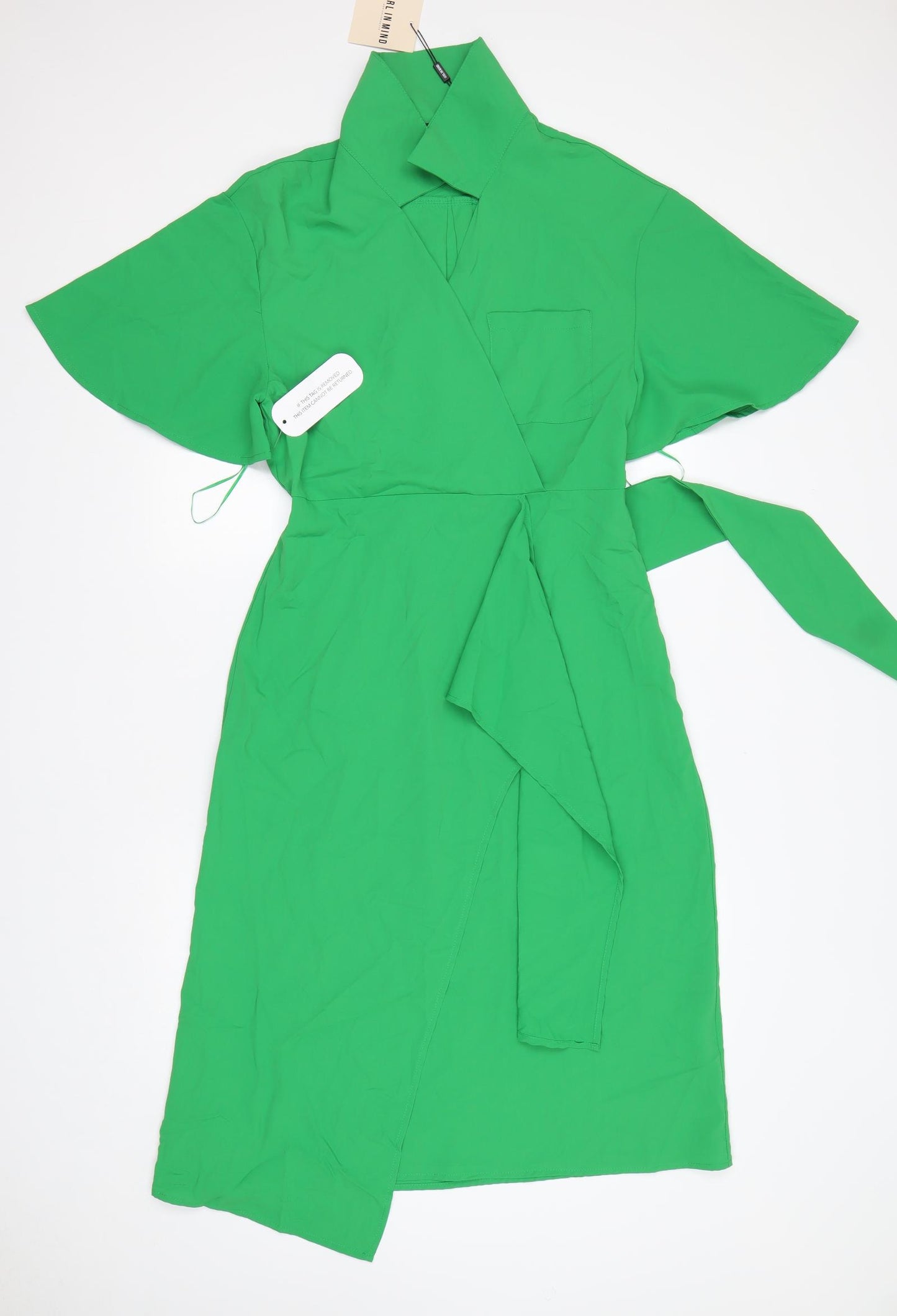 Girl In Mind Womens Green  Polyester Fit & Flare  Size 10  Collared