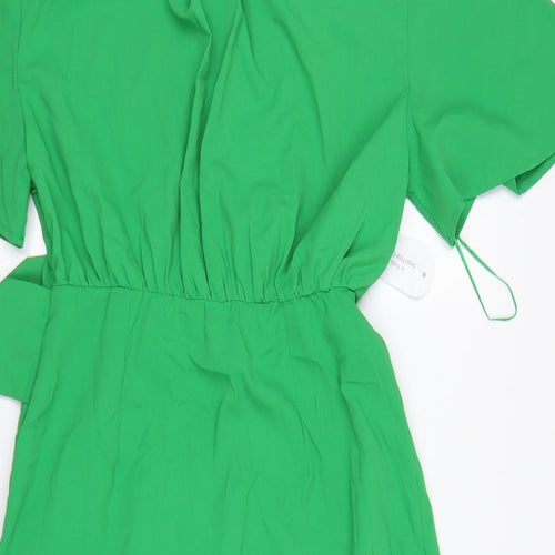 Girl In Mind Womens Green  Polyester Fit & Flare  Size 10  Collared