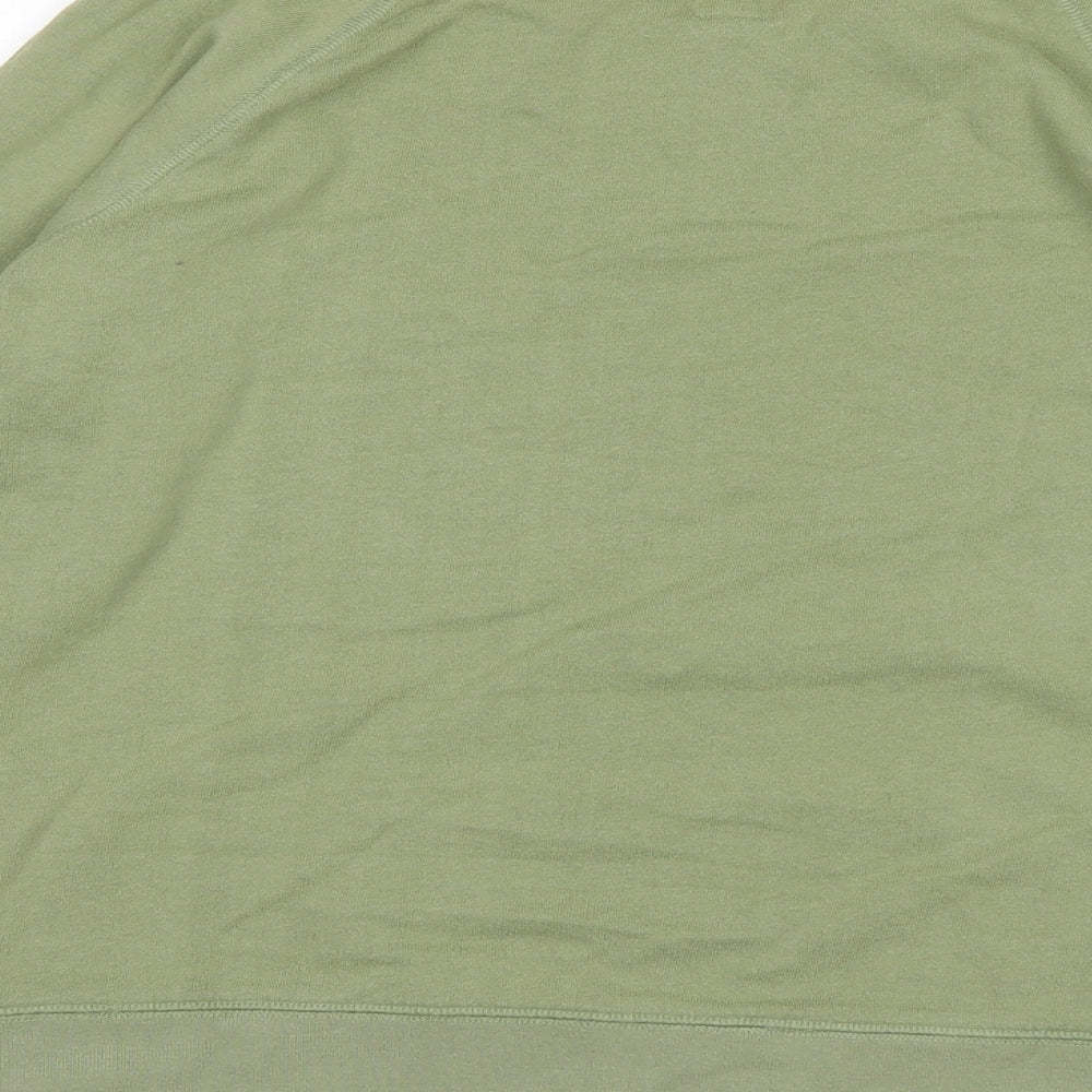Jack Wills Womens Green  Cotton Pullover Sweatshirt Size 12