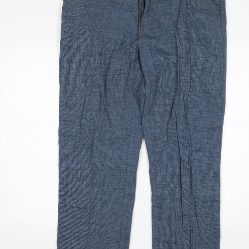 Peacocks Mens Blue  Cotton Trousers  Size 38 L30 in Regular