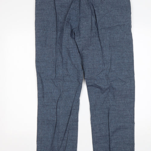 Peacocks Mens Blue  Cotton Trousers  Size 38 L30 in Regular