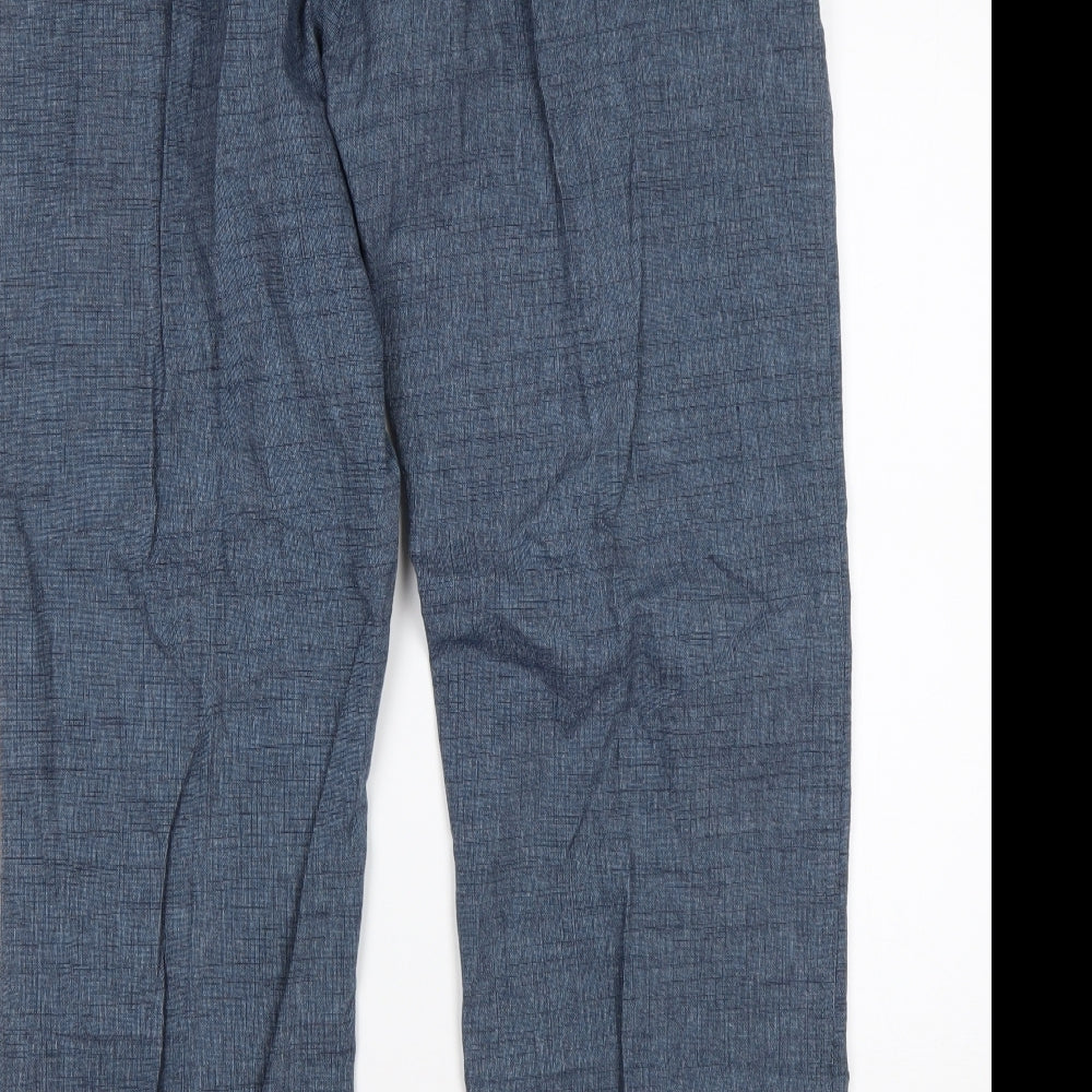 Peacocks Mens Blue  Cotton Trousers  Size 38 L30 in Regular