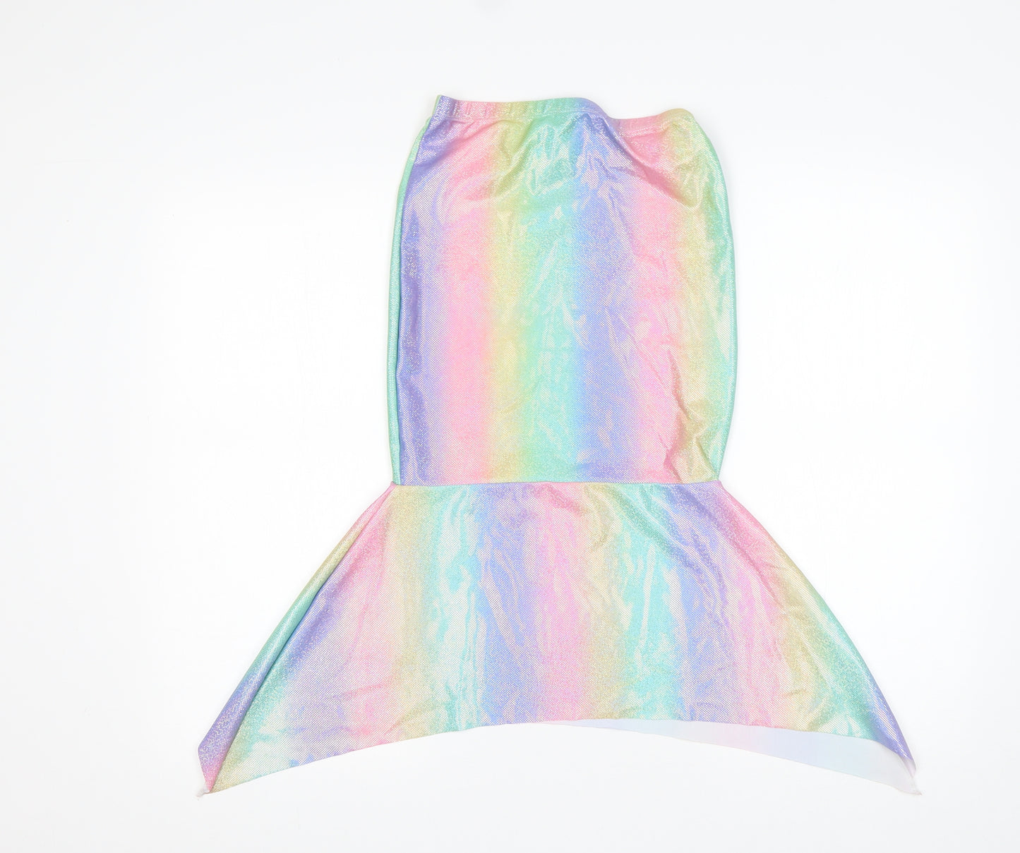 Primark Girls Multicoloured Striped Polyester Trumpet Skirt Size 9-10 Years  Regular  - Mermaid