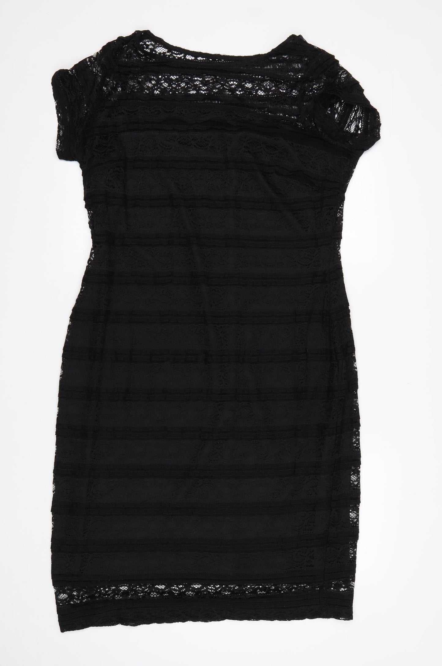 LabelBe Womens Black  Polyamide Sheath  Size 18  Round Neck