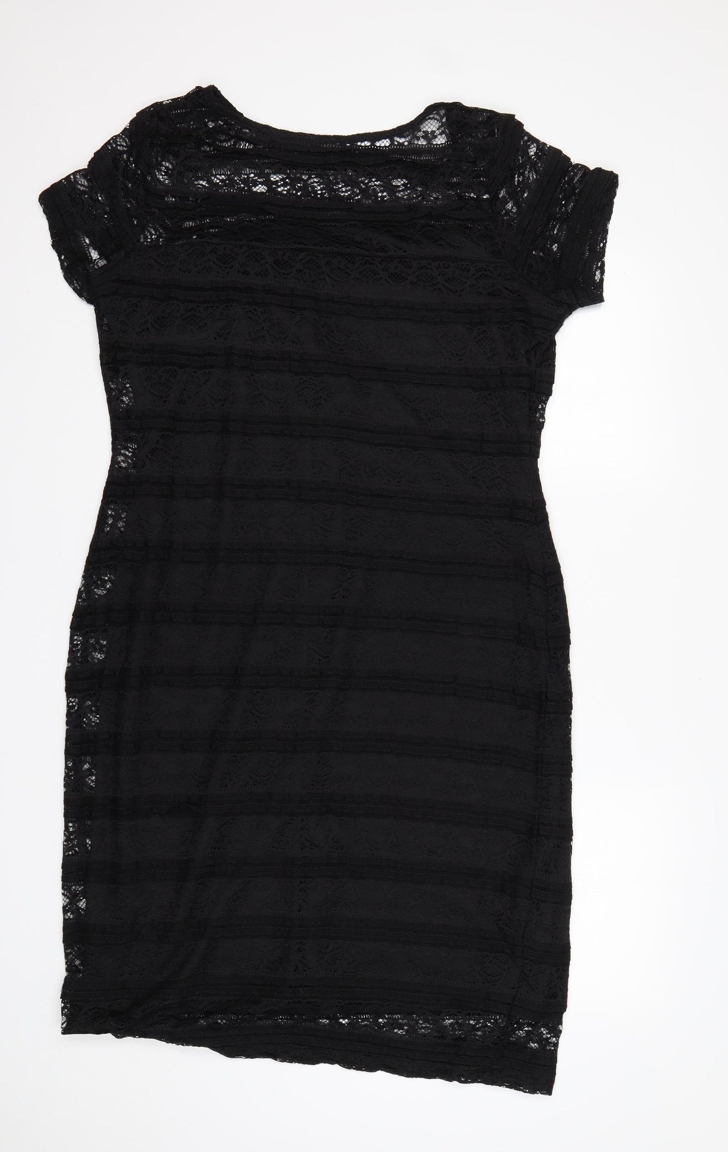 LabelBe Womens Black  Polyamide Sheath  Size 18  Round Neck