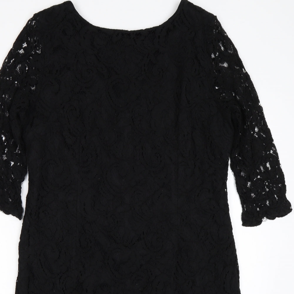 Roman Womens Black   Sheath  Size 18  Round Neck