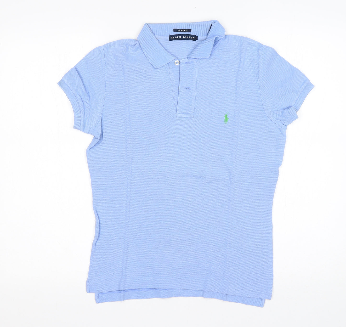 Polo Ralph Lauren Womens Blue  Cotton Basic Polo Size M Collared
