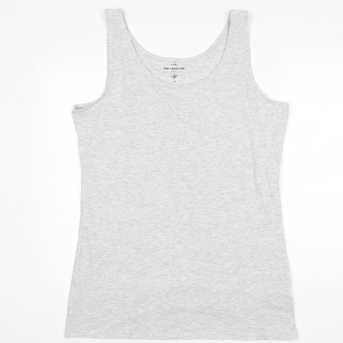 George Womens Grey  Cotton Basic Tank Size 20 Round Neck - LongLine