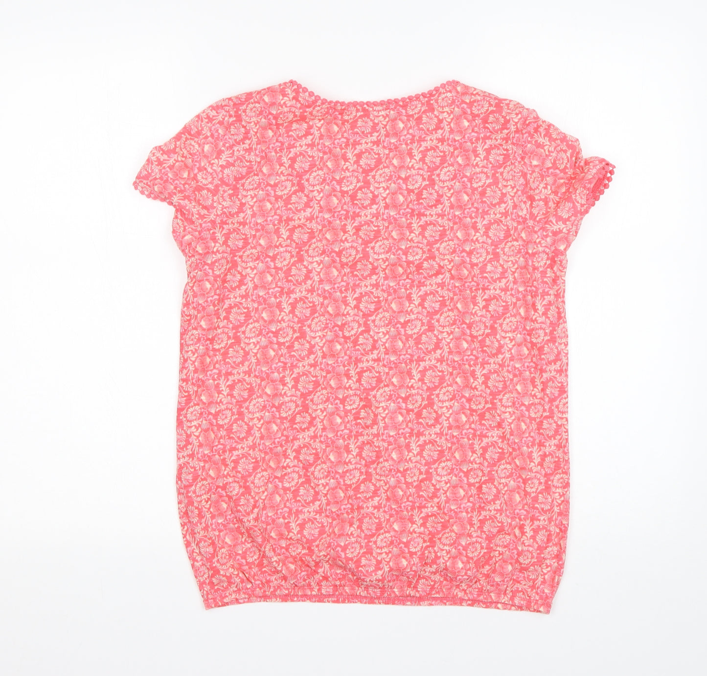 NEXT Womens Multicoloured Paisley Cotton Basic T-Shirt Size 10 Round Neck