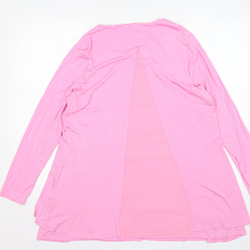 Michele Hope Womens Pink  Viscose Basic T-Shirt Size 14 Round Neck