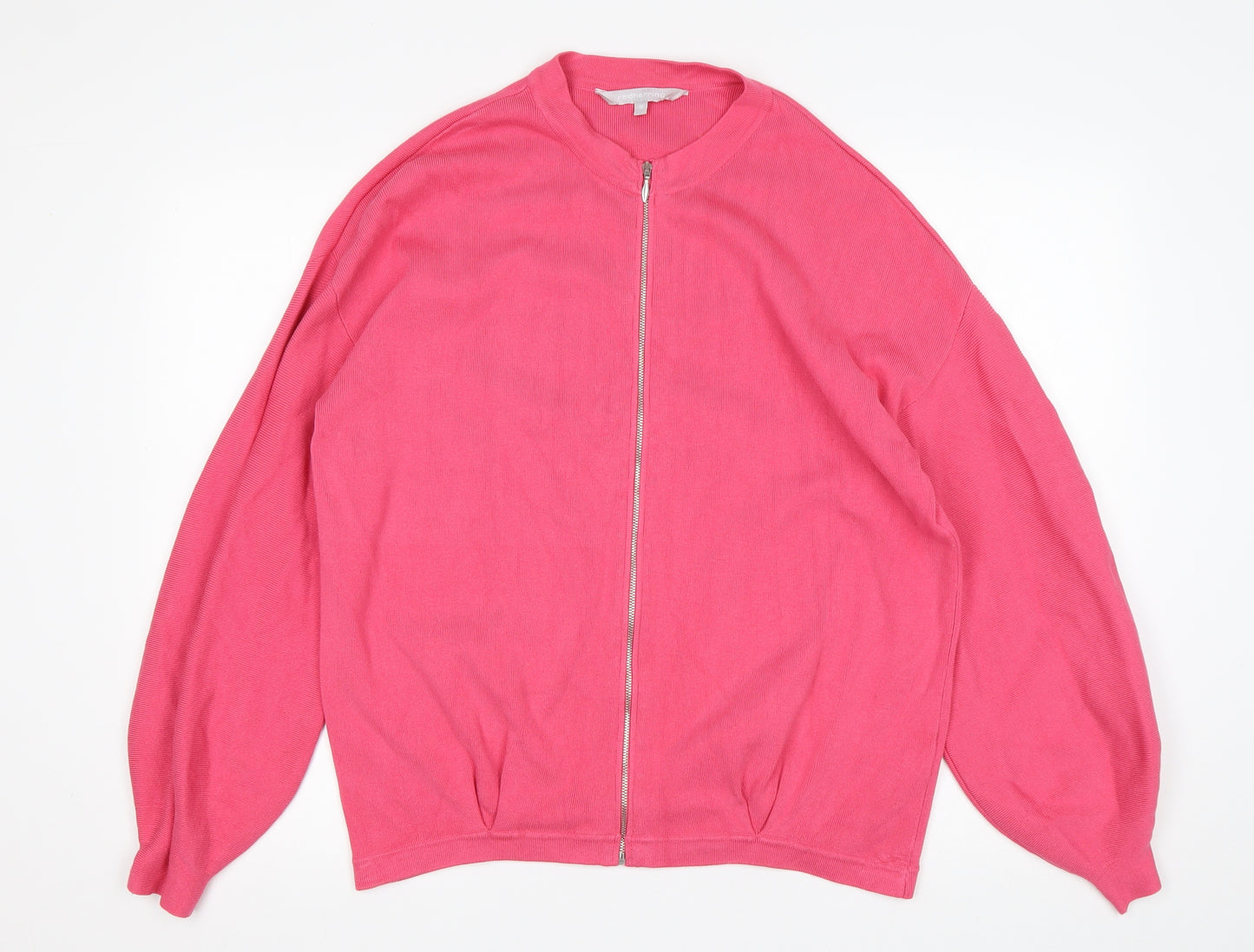 Red Herring  Womens Pink  Viscose Full Zip Sweatshirt Size 16