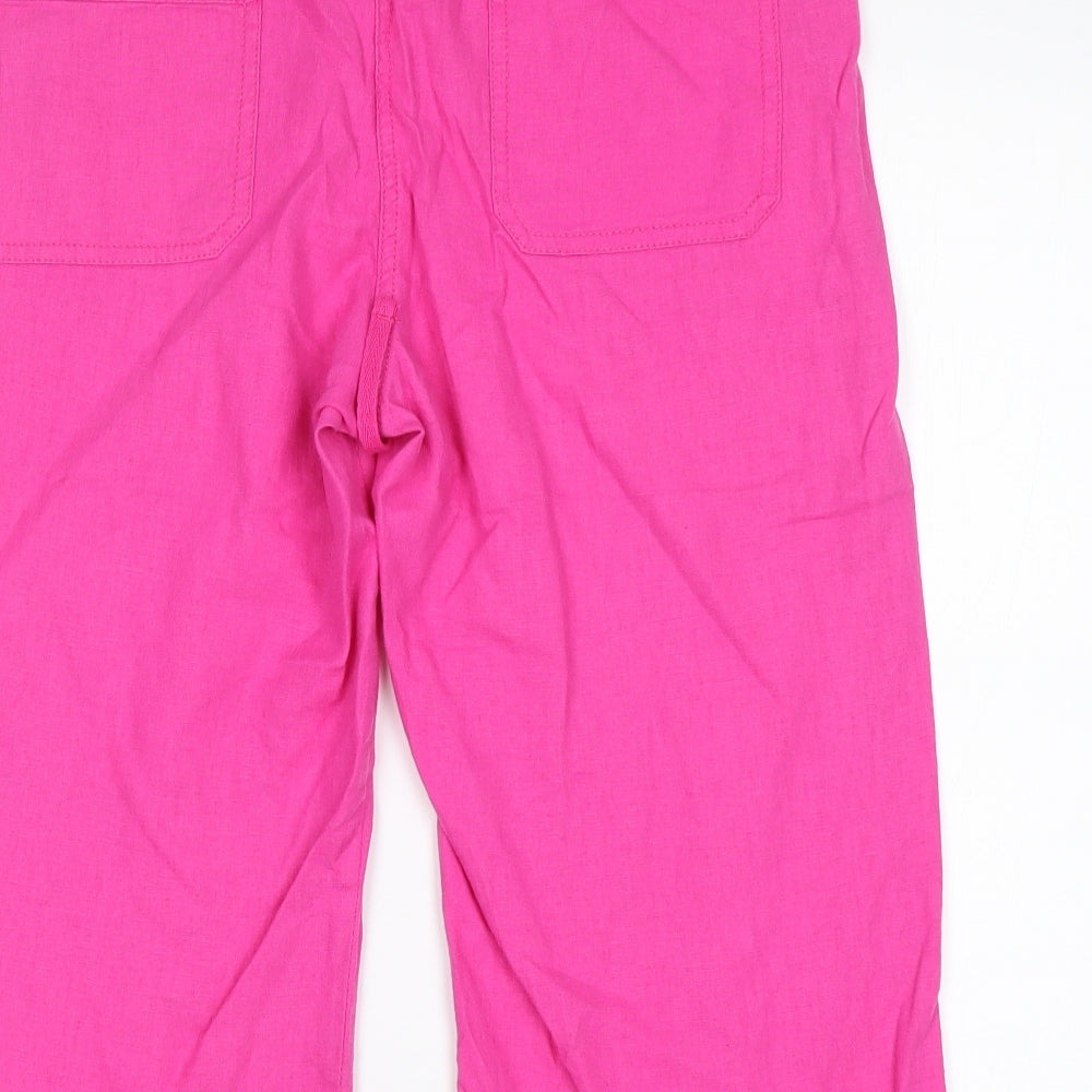 Peacocks Womens Pink  Linen Chino Shorts Size 12 L17 in Regular