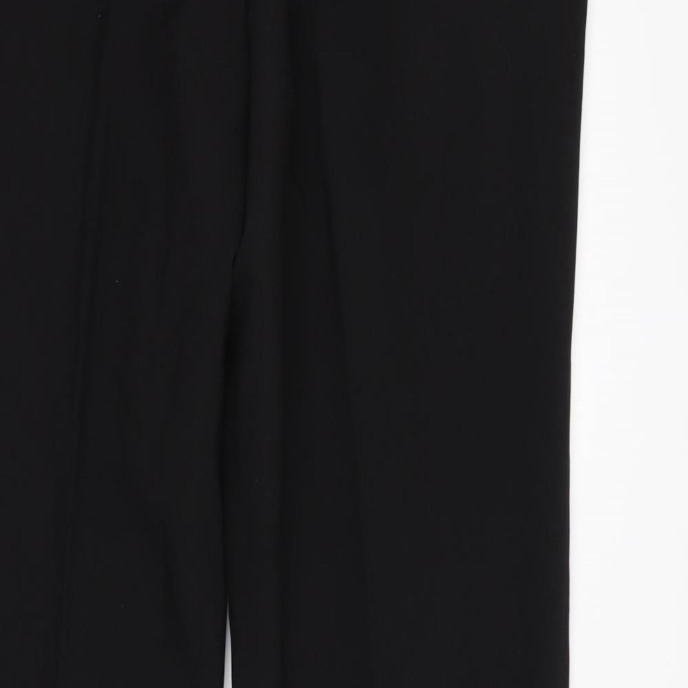George Mens Black  Polyester Trousers  Size 36 L33 in Regular
