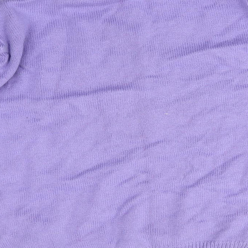 Cool Cotton Mens Purple Round Neck  Cotton Pullover Jumper Size M