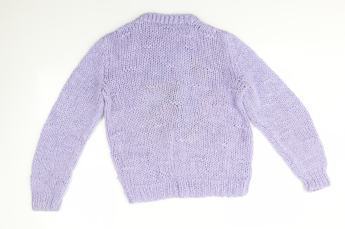 Jupiter Womens Purple Round Neck  Acrylic Pullover Jumper Size M   - Parrot
