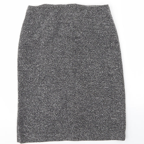 New Look Womens Grey  Polyester A-Line Skirt Size 32 in