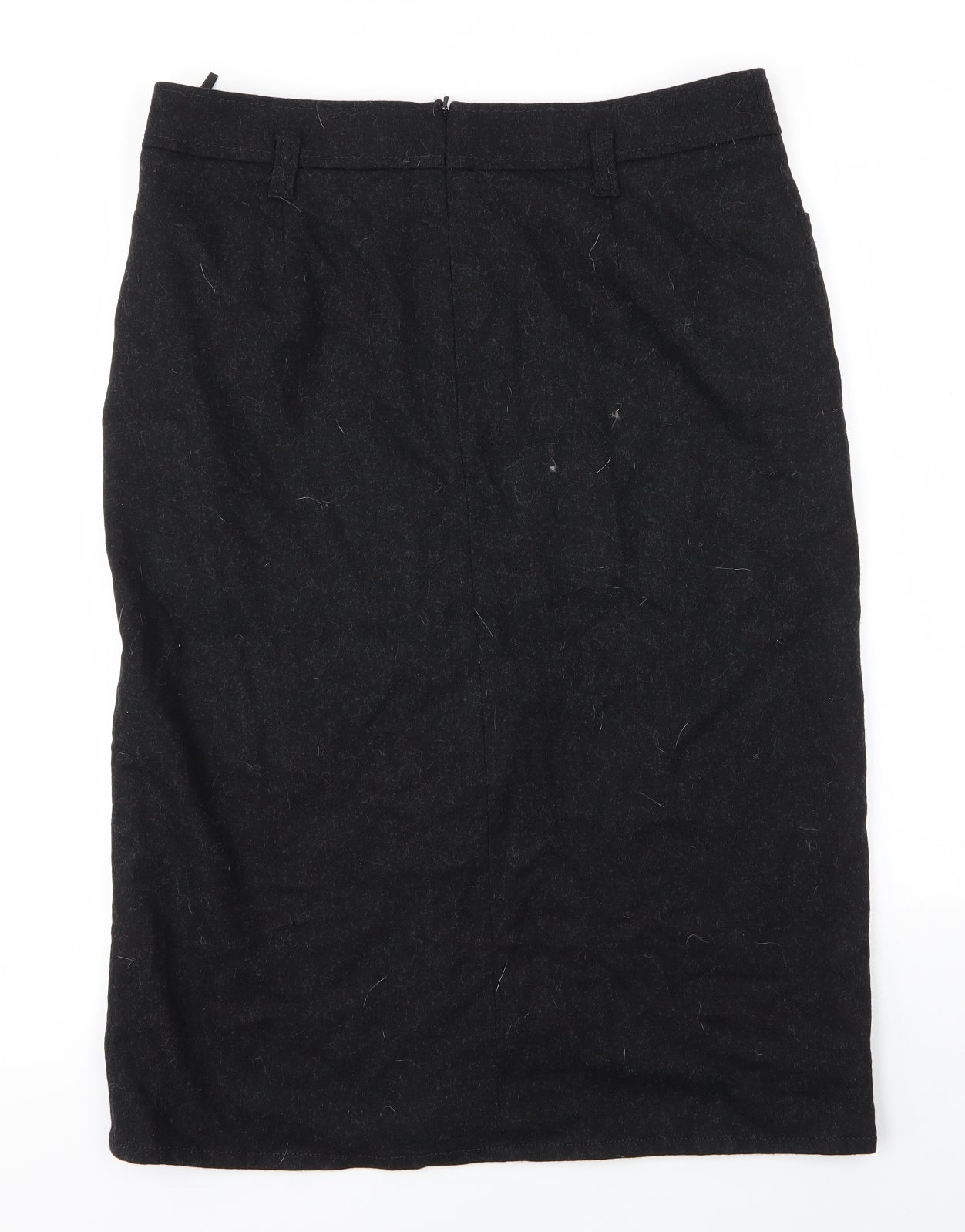 M&S Womens Grey  Wool A-Line Skirt Size 16