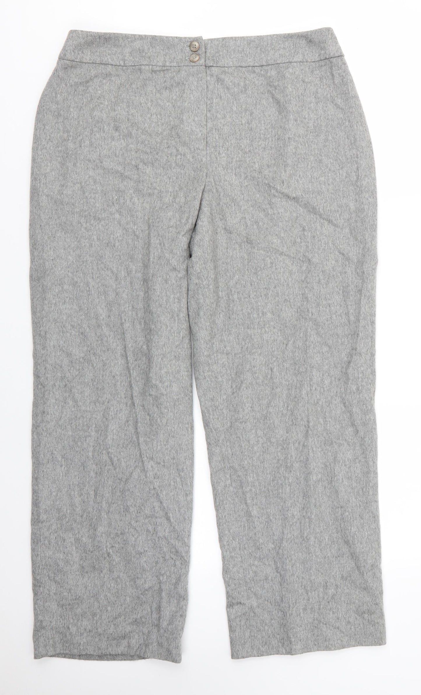 Principles Womens Grey  Wool Trousers  Size 16 L27 in Regular