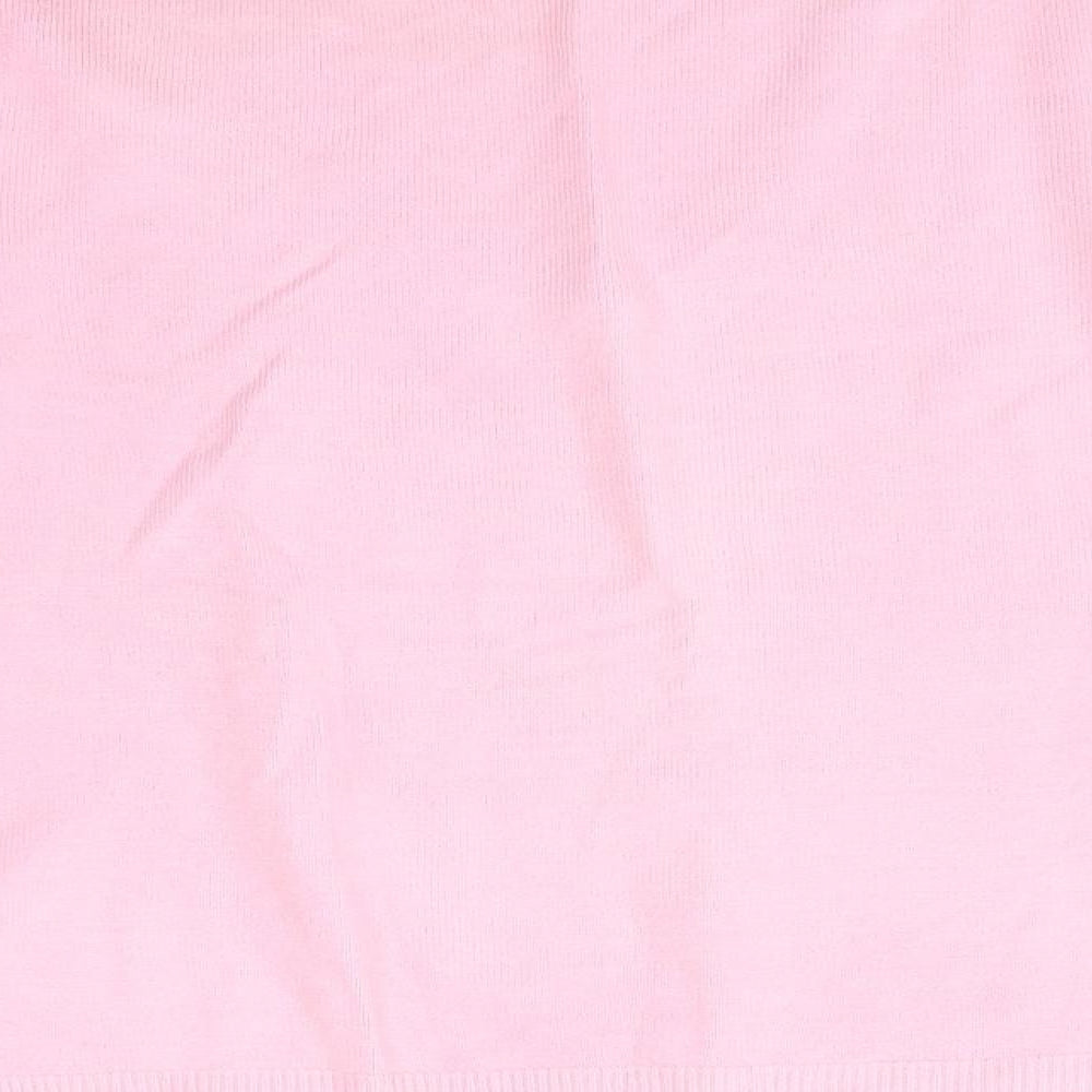 Dorothy Perkins Womens Pink V-Neck  Acrylic Pullover Jumper Size 18