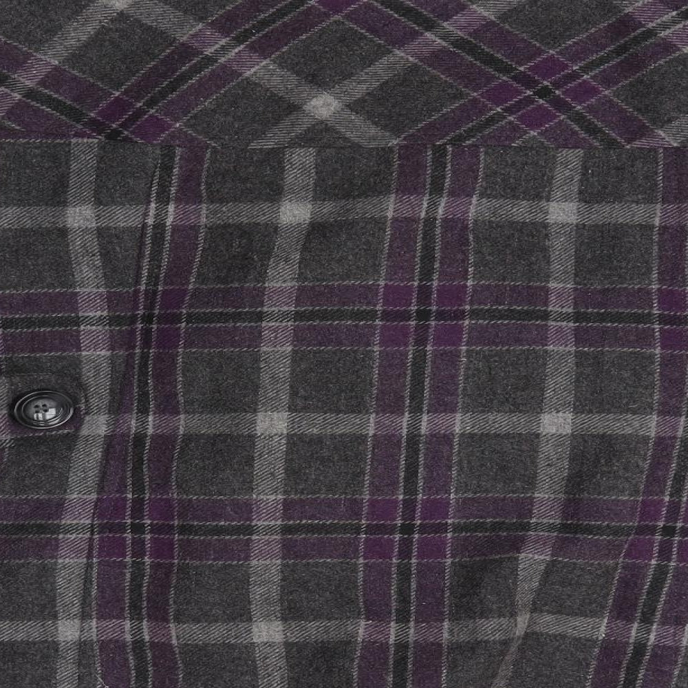 F&F Womens Purple Check  Overcoat Coat Size 18
