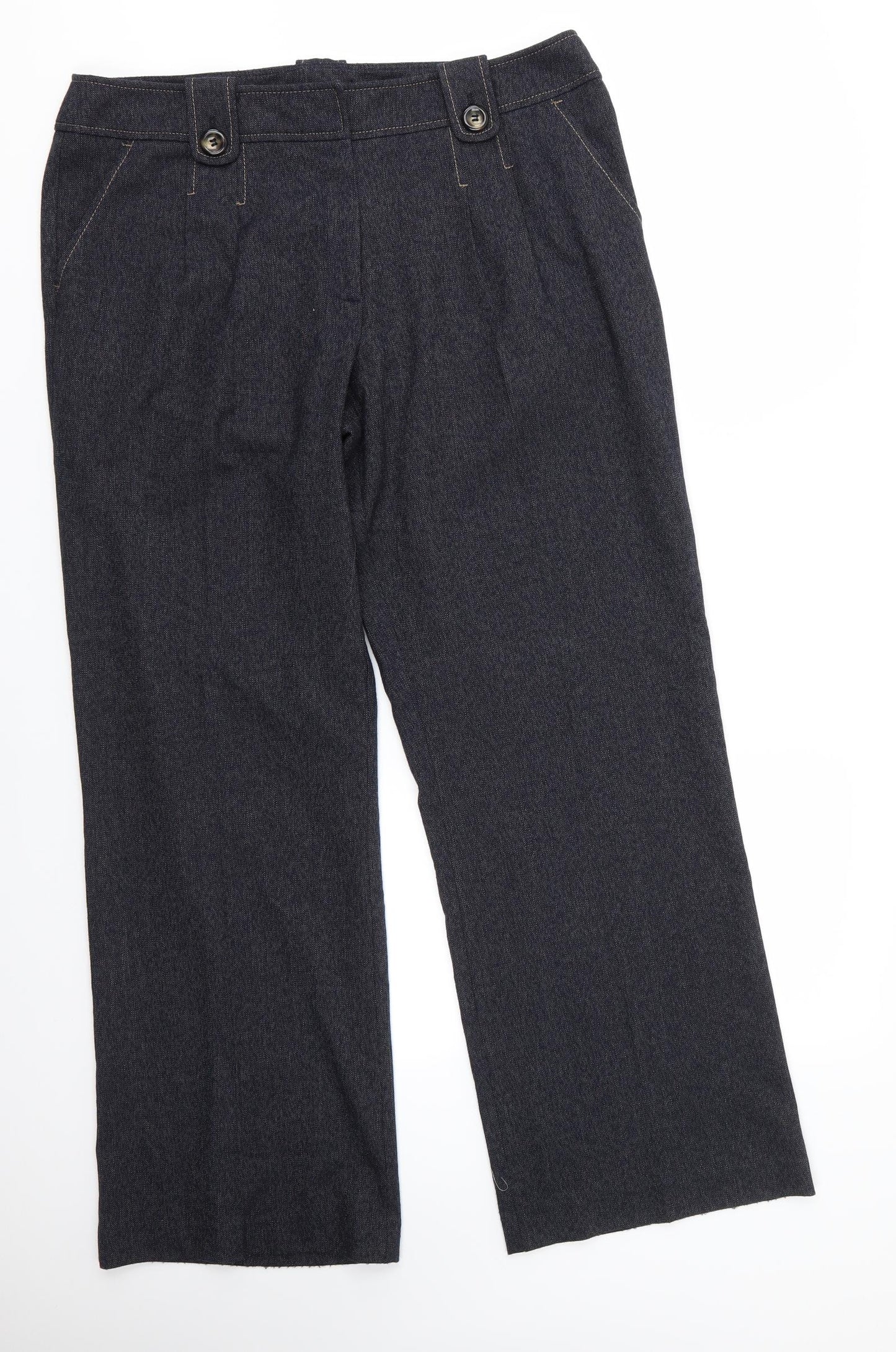 BHS Womens Blue  Polyester Trousers  Size 16 L29 in Regular