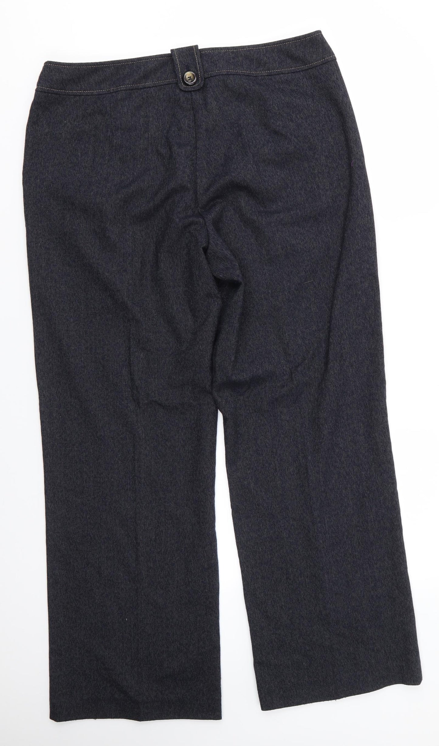 BHS Womens Blue  Polyester Trousers  Size 16 L29 in Regular