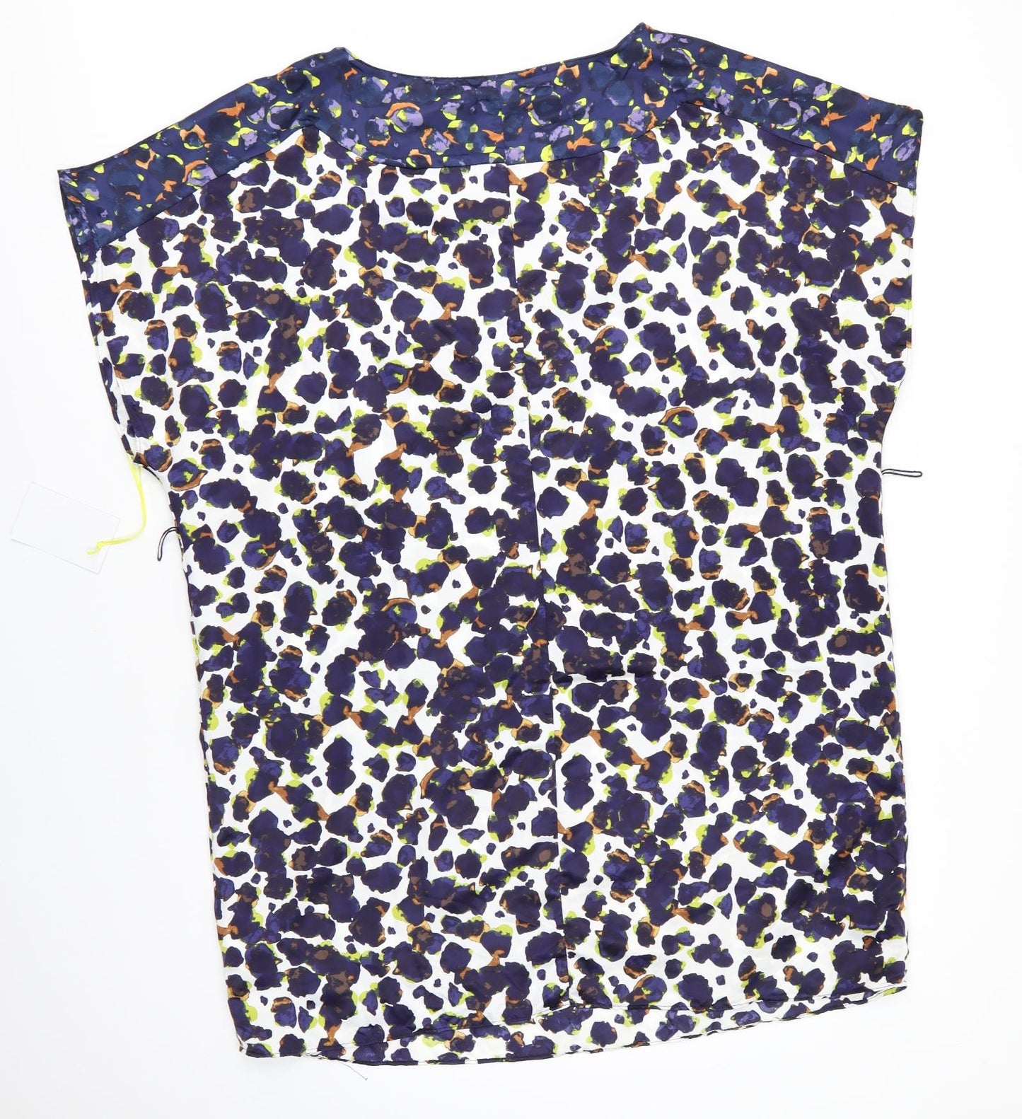 Avon Womens Blue Floral Polyester A-Line  Size 18  Round Neck