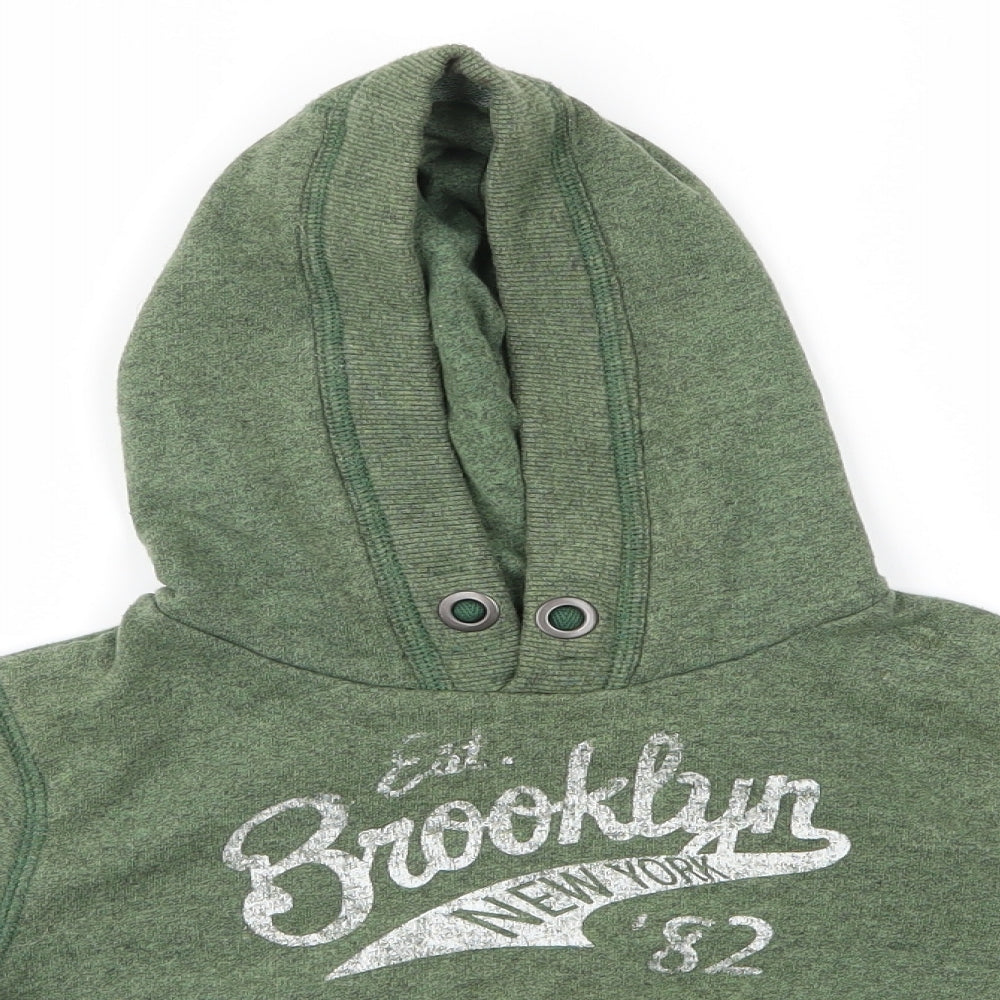 NEXT Boys Green  Cotton Pullover Hoodie Size 4 Years