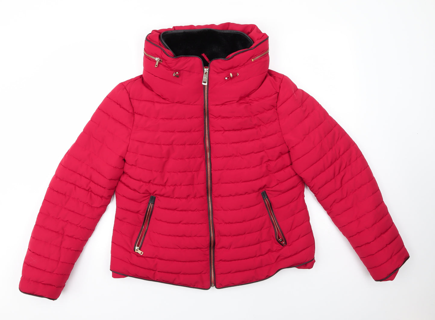 Zara Womens Red   Overcoat Coat Size 2XL