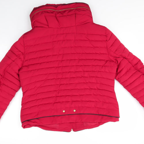 Zara Womens Red   Overcoat Coat Size 2XL
