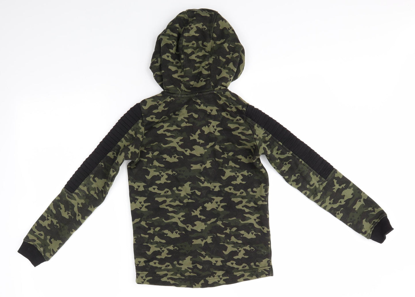 Pep&Co Boys Green Camouflage Polyester Full Zip Hoodie Size 9-10 Years