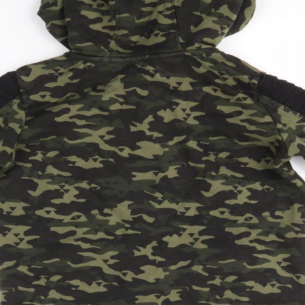 Pep&Co Boys Green Camouflage Polyester Full Zip Hoodie Size 9-10 Years