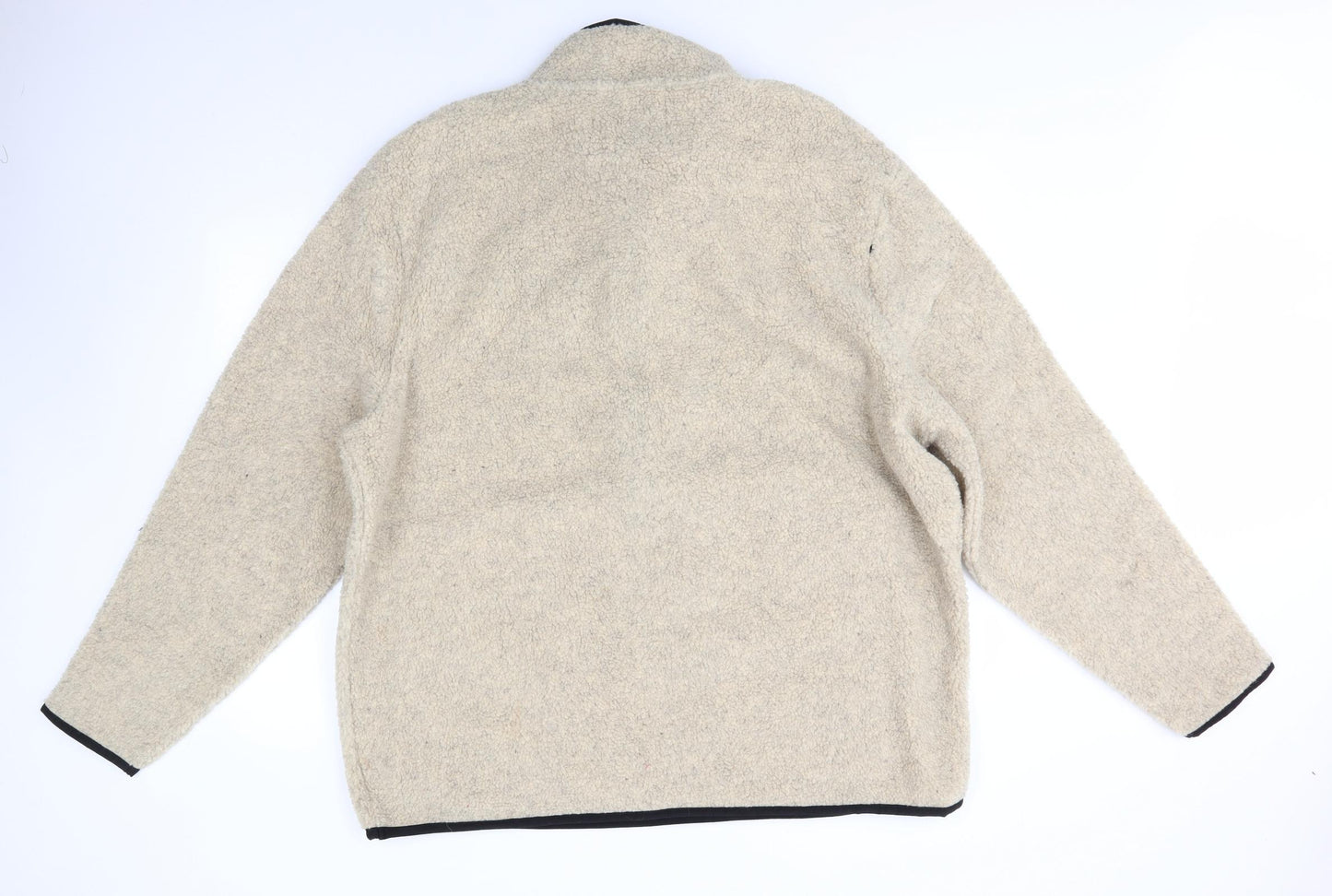 George Mens Beige High Neck  Polyester Full Zip Jumper Size 3XL