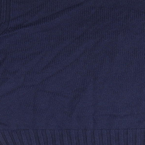 NEXT Womens Blue High Neck  Cotton Pullover Jumper Size S   - Stars