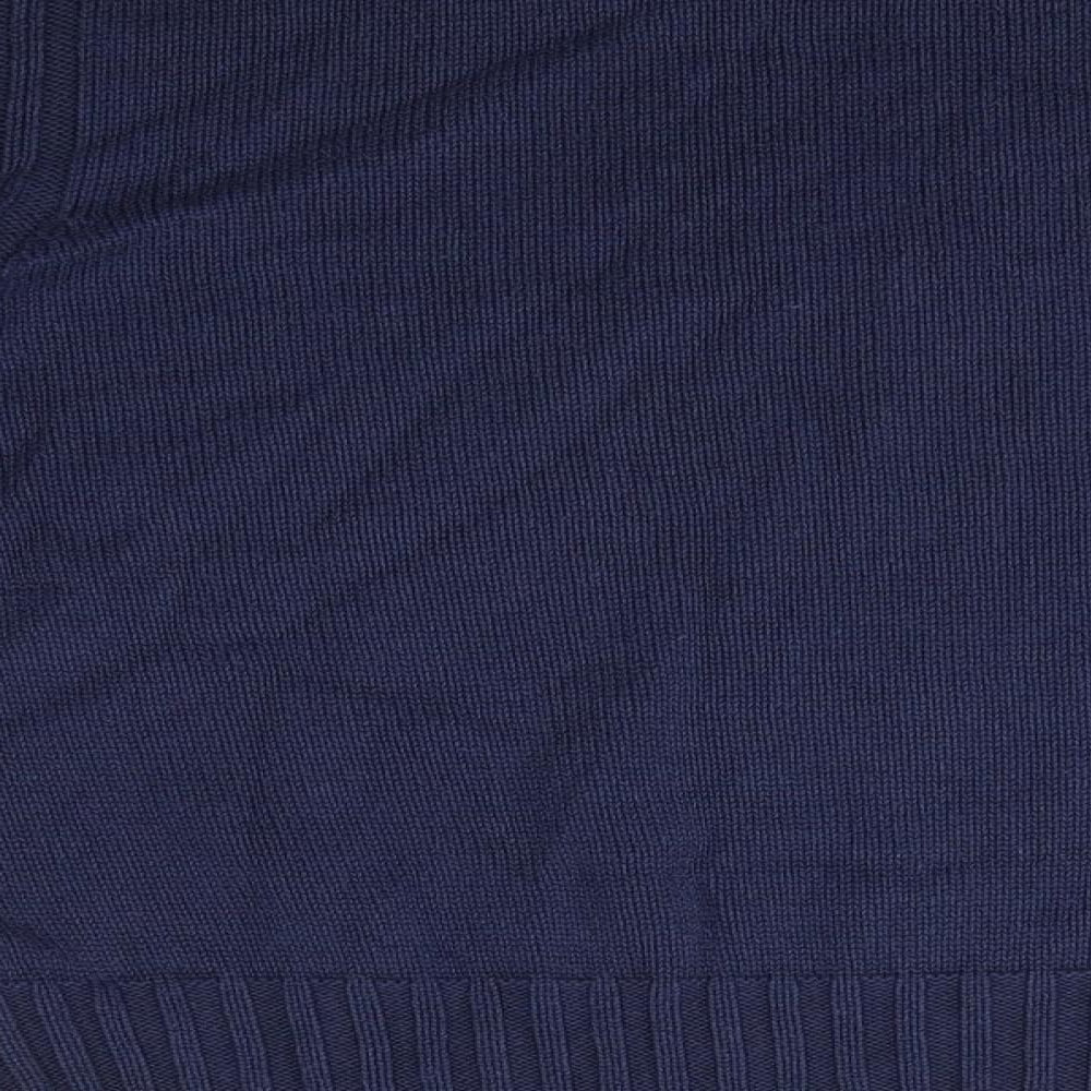 NEXT Womens Blue High Neck  Cotton Pullover Jumper Size S   - Stars