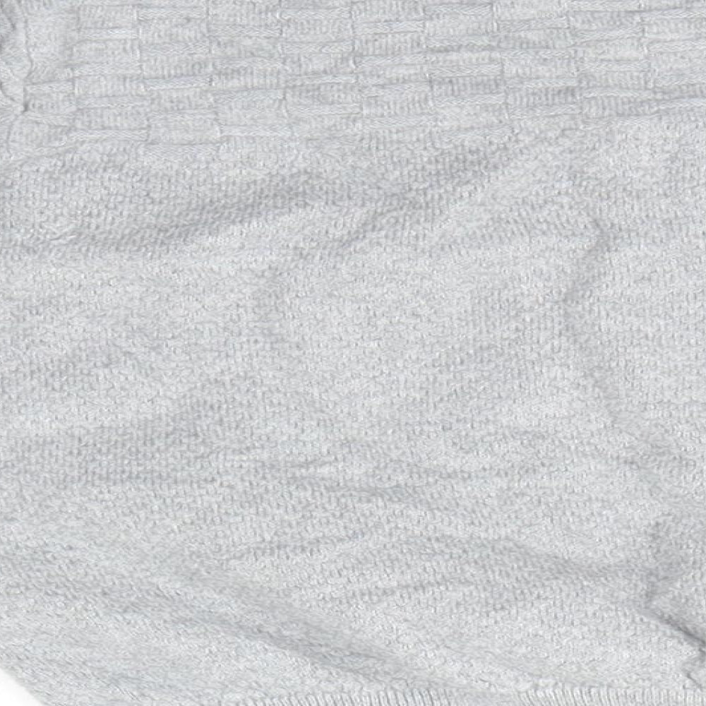 M&S Boys Grey Round Neck  100% Cotton Pullover Jumper Size 3-4 Years