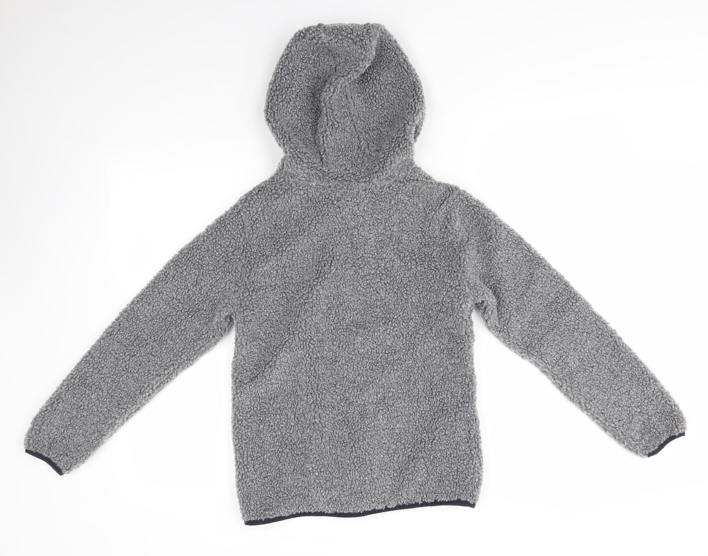 Crane Boys Grey  Polyester Full Zip Hoodie Size 11-12 Years