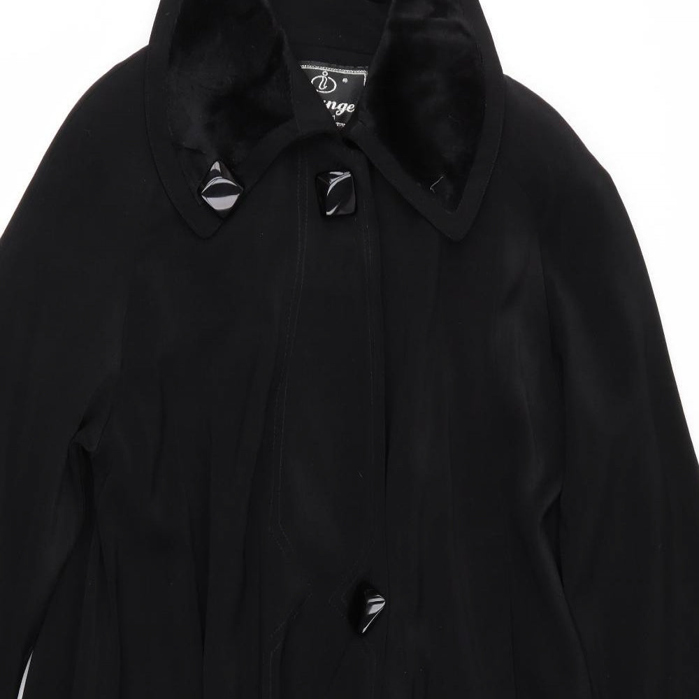 Dange Womens Black   Overcoat Coat Size XL