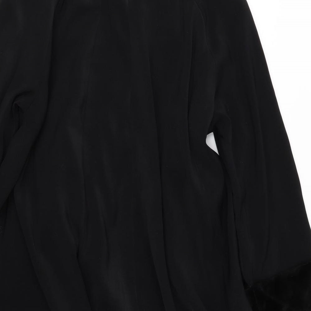 Dange Womens Black   Overcoat Coat Size XL