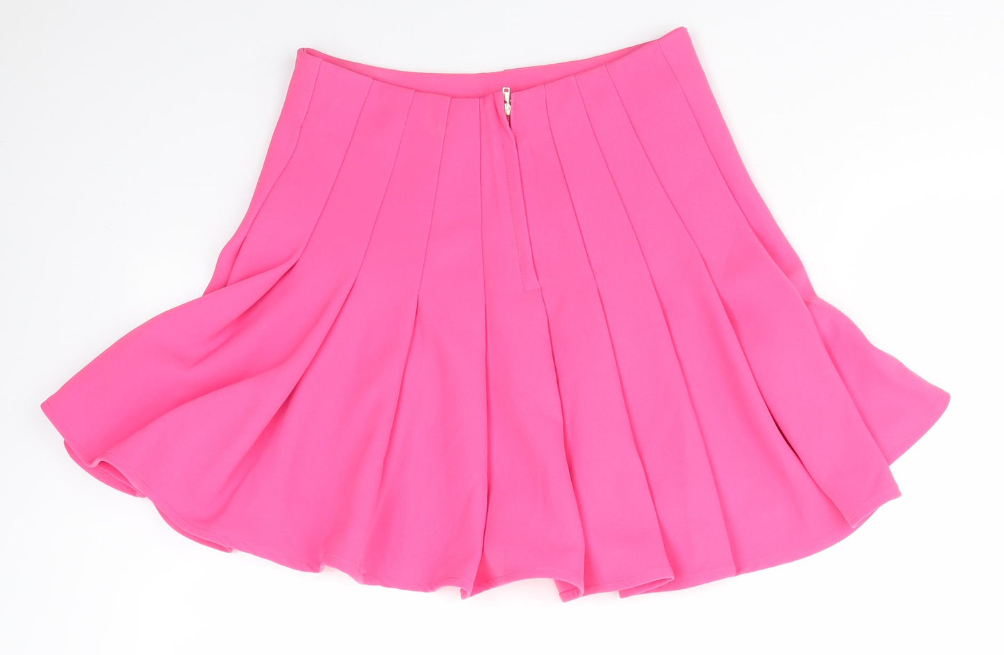 H&M Womens Pink  Polyester Pleated Skirt Size 8