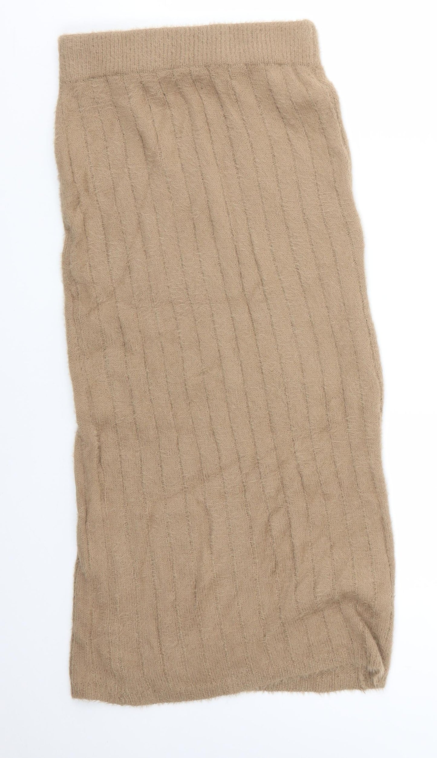 QED London Womens Brown  Acrylic Straight & Pencil Skirt Size M