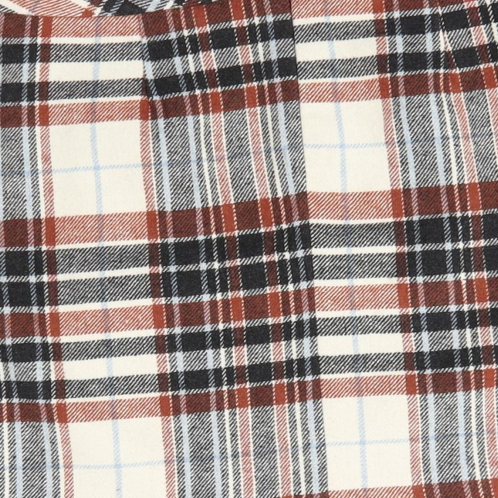 NEXT Womens Multicoloured Check Polyester A-Line Skirt Size 12