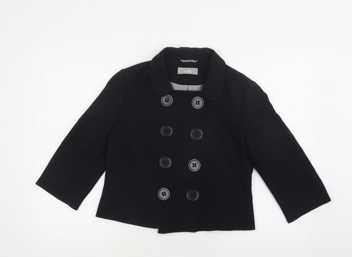 Wallis Womens Black   Jacket Blazer Size 8  Button