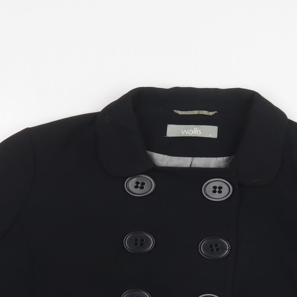 Wallis Womens Black   Jacket Blazer Size 8  Button