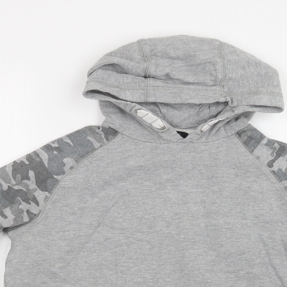 George Boys Grey Camouflage Cotton Pullover Hoodie Size 12 Years
