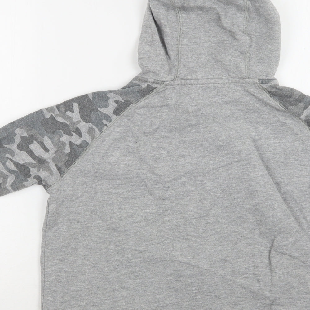 George Boys Grey Camouflage Cotton Pullover Hoodie Size 12 Years