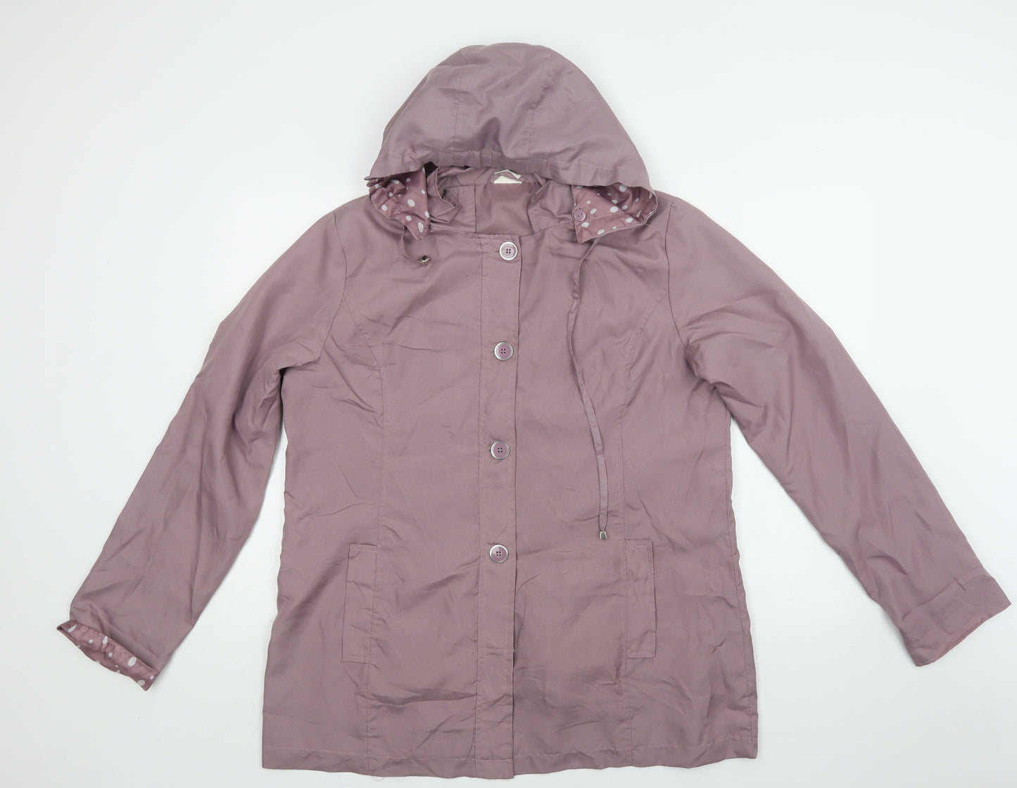 Anne De Lancay Womens Pink   Parka Jacket Size 16  Button