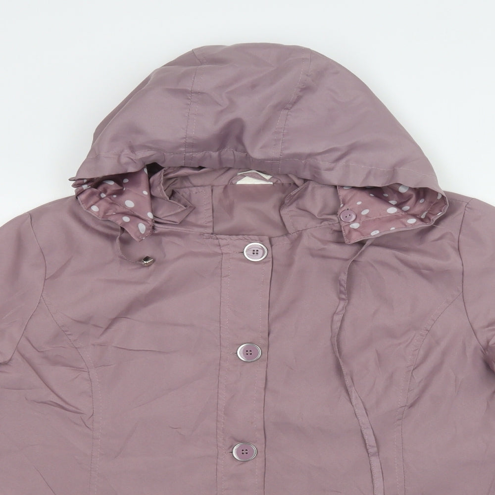 Anne De Lancay Womens Pink   Parka Jacket Size 16  Button